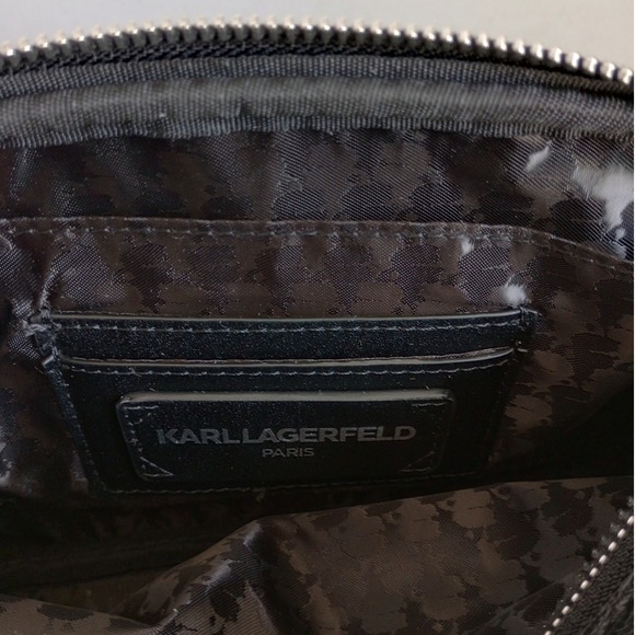 Karl Lagerfeld Paris Maybelle NWT Black Heart Red/Pink Crossbody W/Coin Pouch - Picture 6 of 8